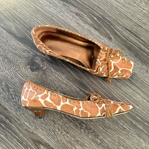 Martinez Valero Giraffe Print Shoes - Picture 1 of 9